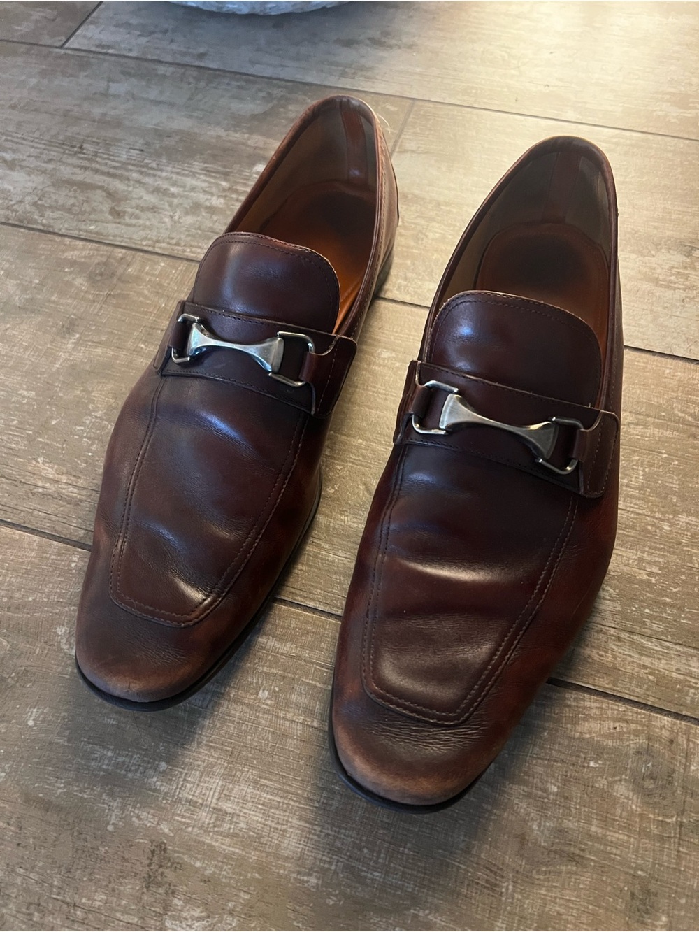Magnanni Chestnut Brown Leather Bit Slip-Ons